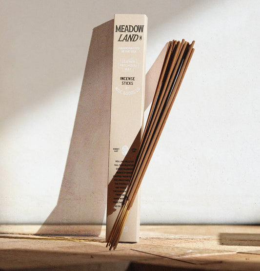 Meadowland Incense Sticks – Grass, Cedar & Patchouli | Slow Burning, 20-Pack