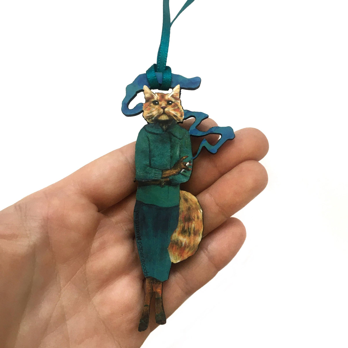 Cannabis Cat Animal Christmas Ornament