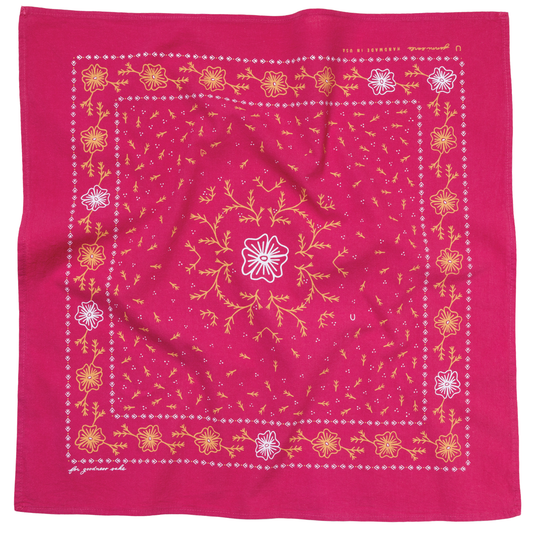 Heritage cotton bandana - 'For Goodness Sake'  - Made in USA