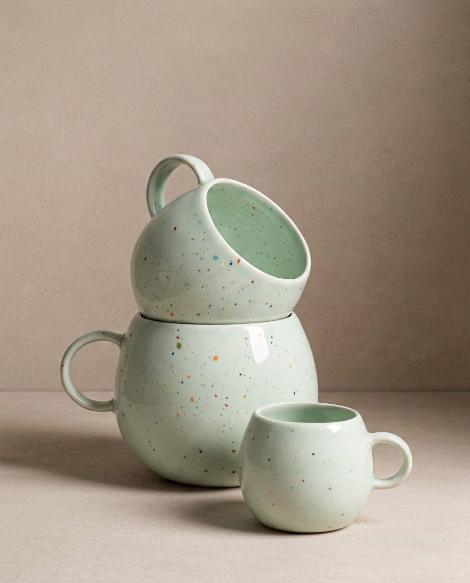 Green Ball Mug 17oz / 500ml stoneware ceramic — Party Collection