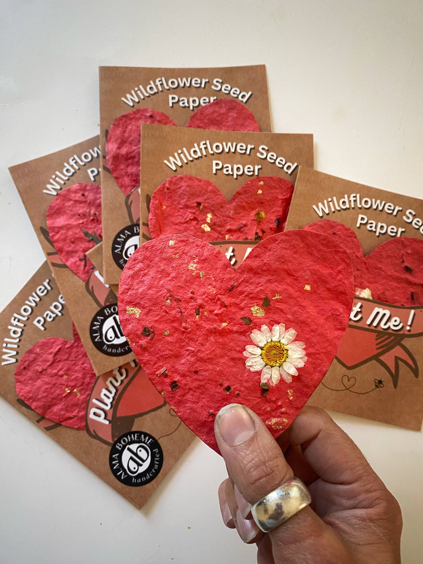 Seeded Wildflower Paper Heart