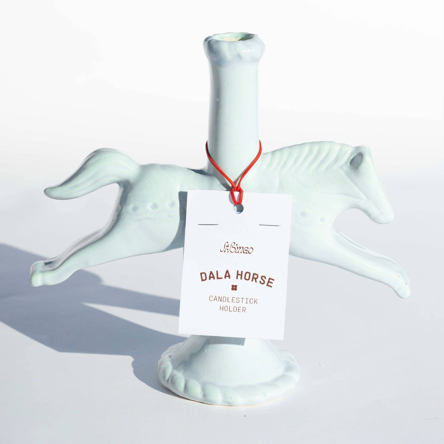 Dala Horse Candlestick Holder | Blue