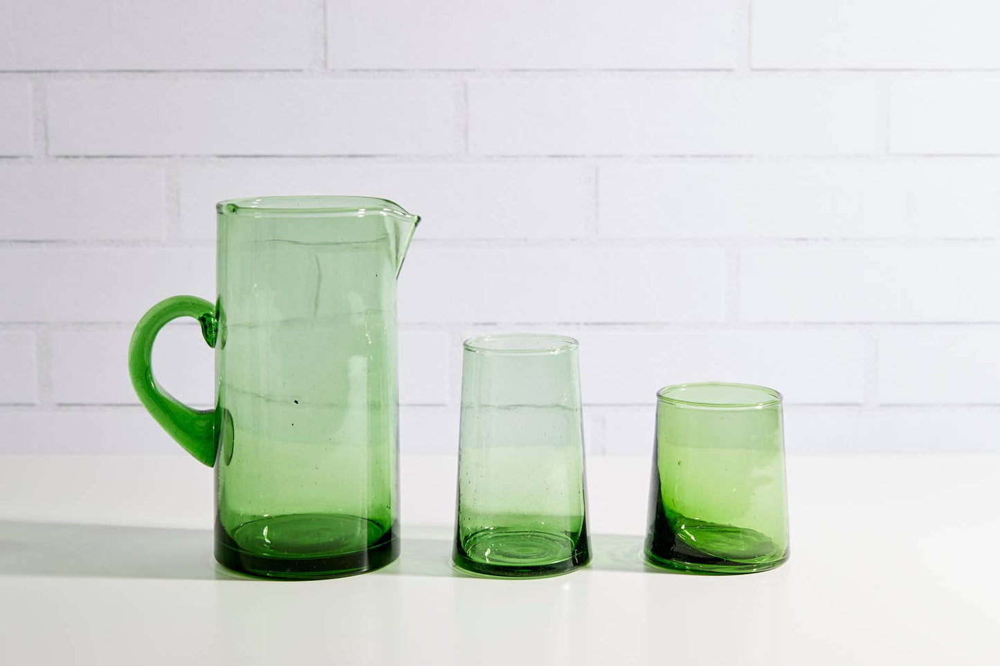 Moroccan Cone Glassware Large - Green