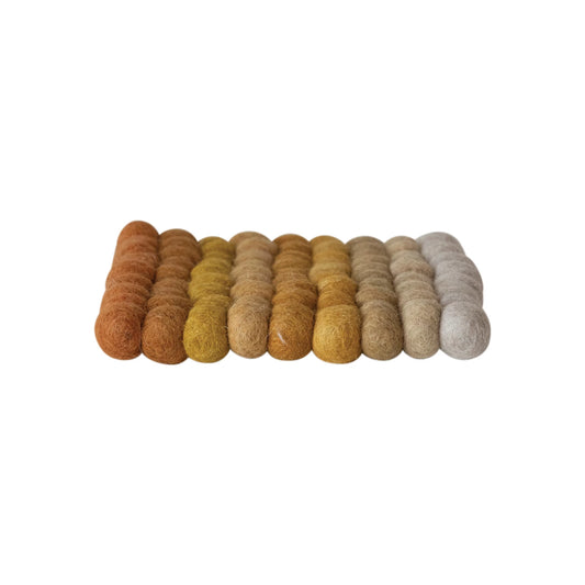 Handmade Wool Felt Ball Trivet