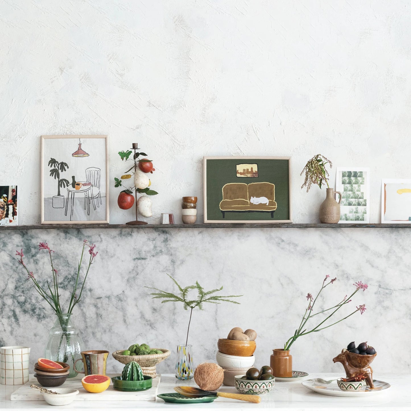 Hand-Painted Metal Vintage Reproduction Toleware Taper Holder