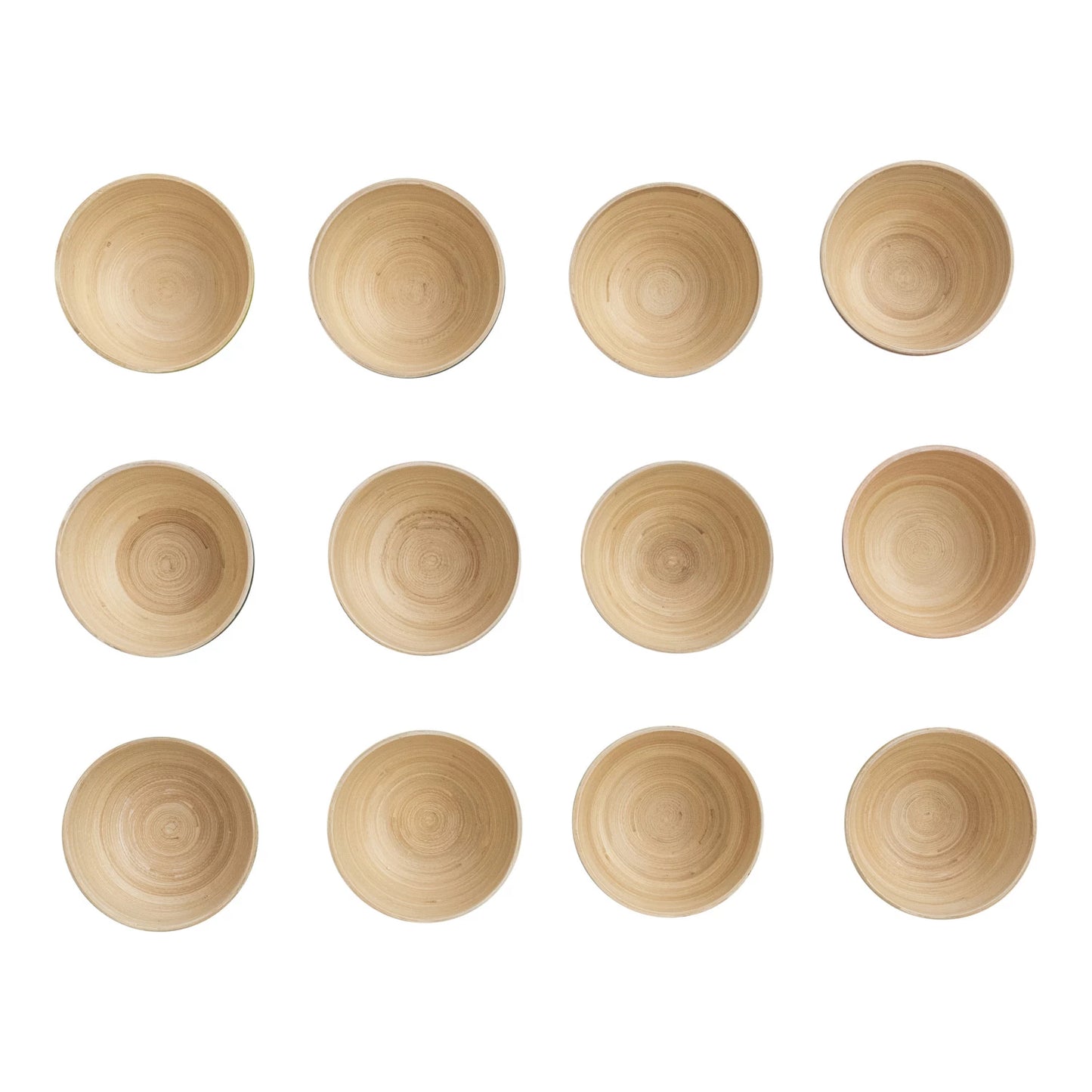 Bamboo Bowl w/ Natural Finish Inside, 12 Matte Colors