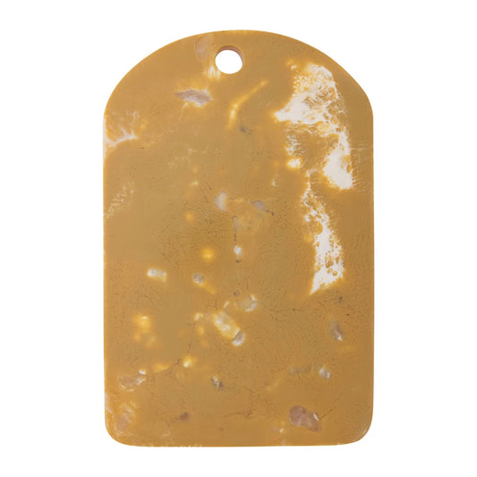 Marbled Resin Cheese/Serving Board w/ Handle, Caramel Color