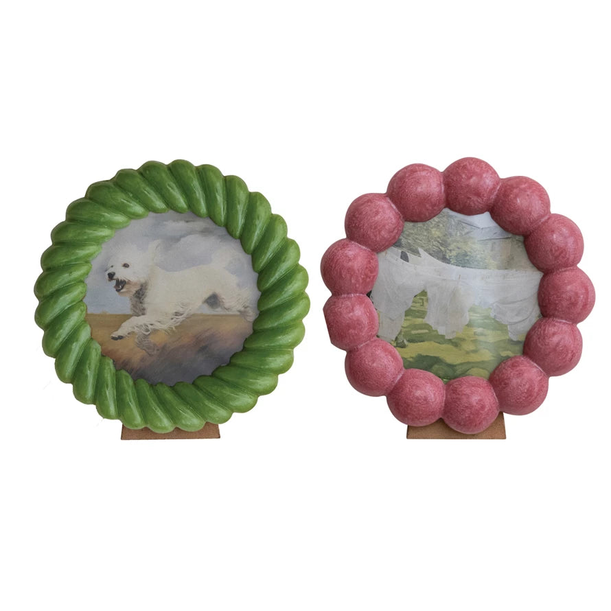 Resin Ball/Twisted Photo Frame, 2 Styles