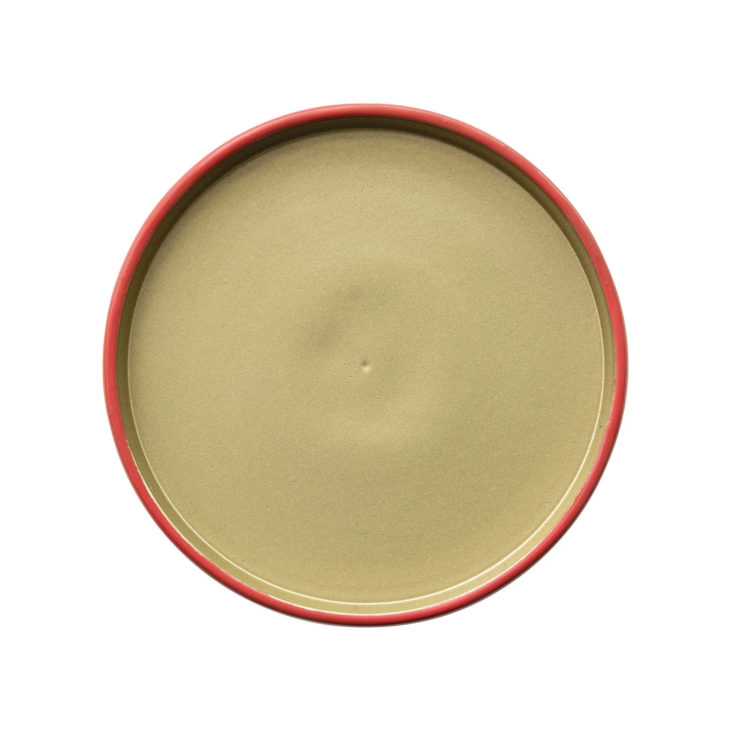 Enameled Aluminum Candle Holder, Coral Color (Holds 4" Pillar)