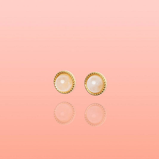 Maria Rose Quarts Studs Water Resistant