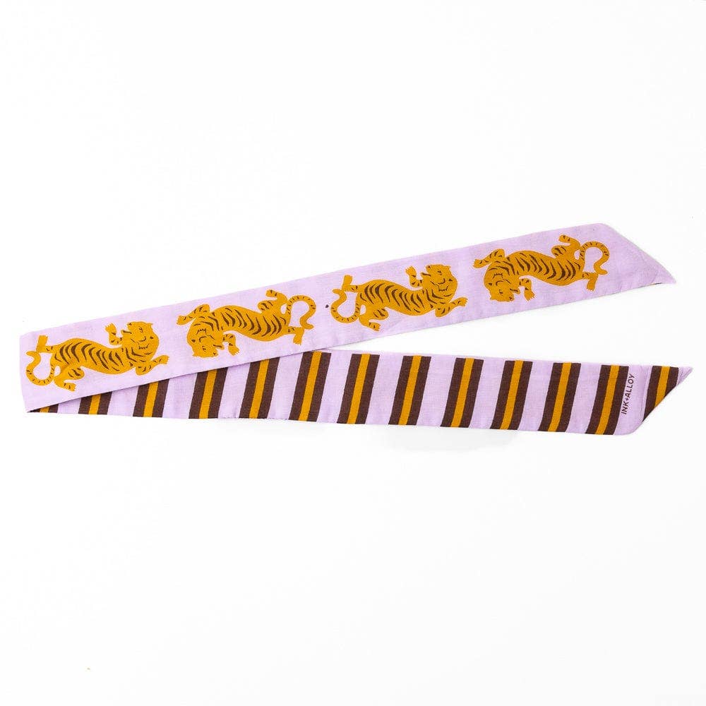 Camile Skinny Scarf Tiger Print