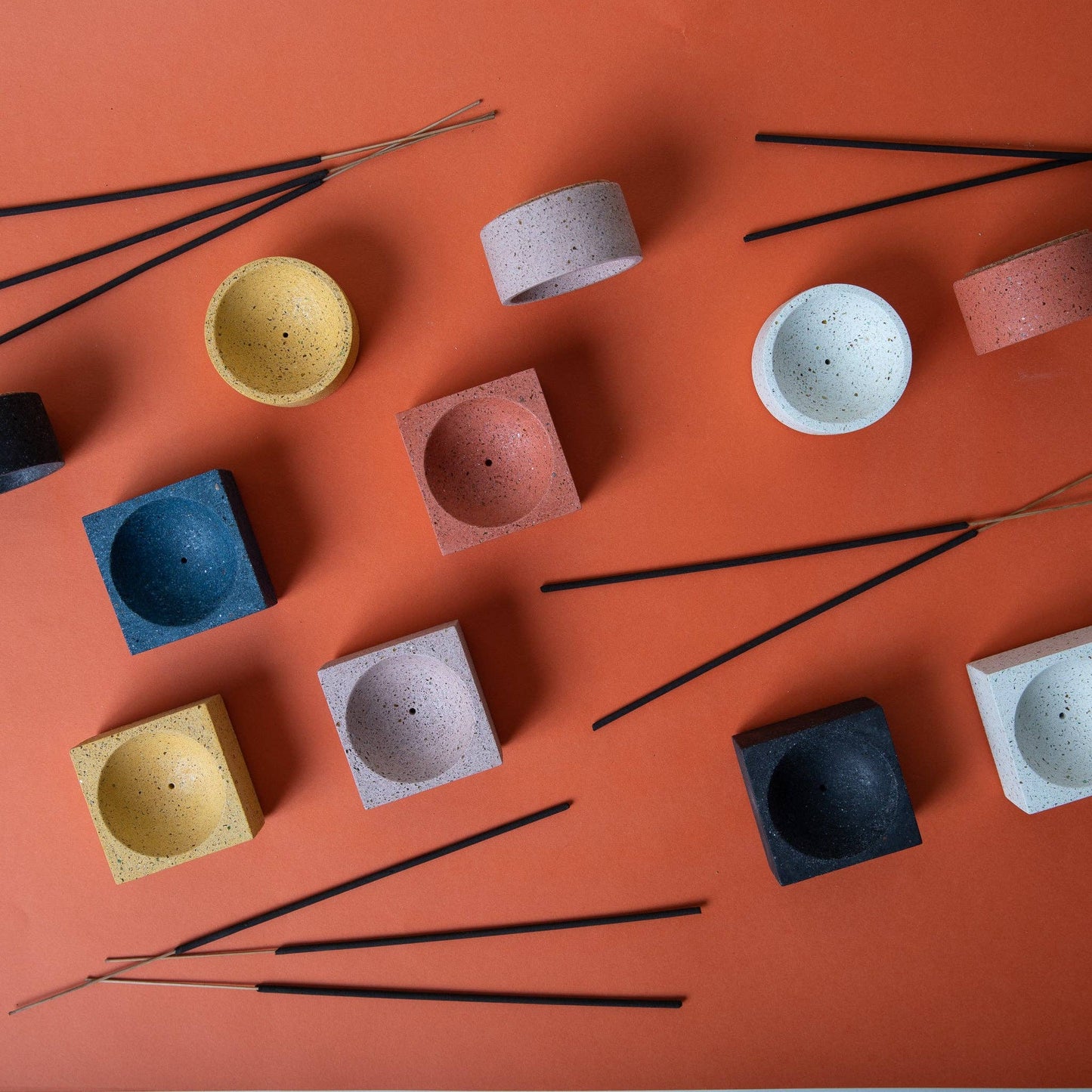 Square Incense Holder | Coral Terrazzo