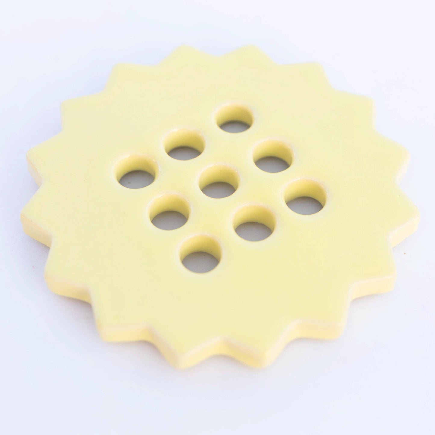 Sunshine Flower Frog | Butter Yellow | Ceramic Lid