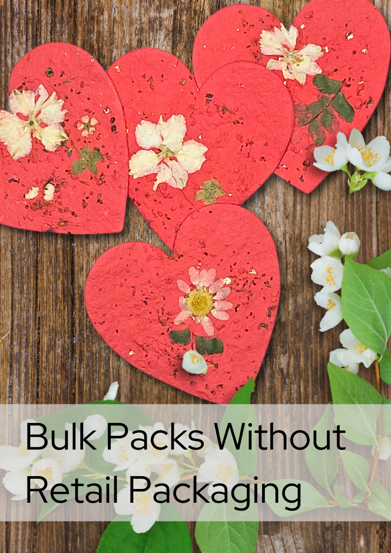 Seeded Wildflower Paper Heart