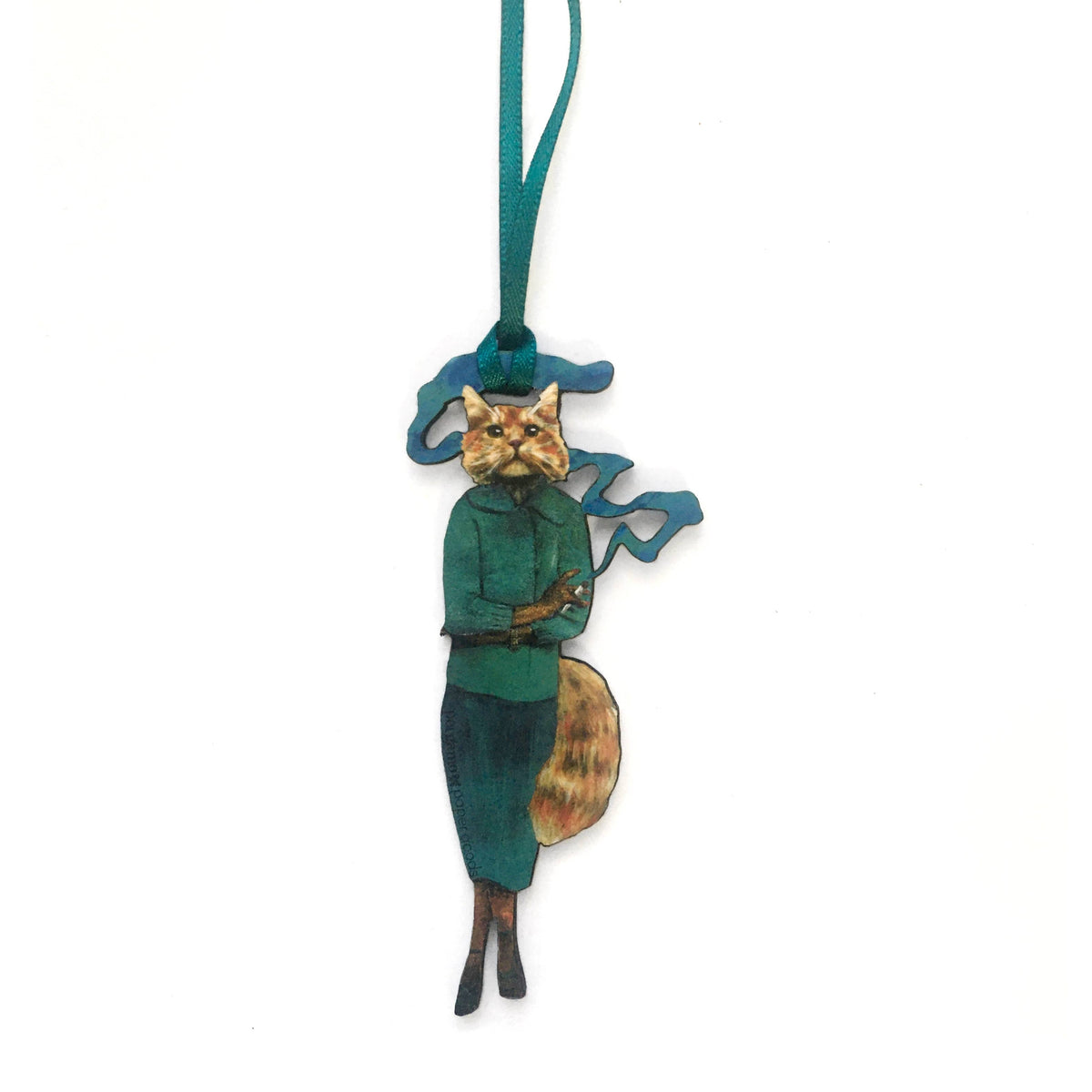 Cannabis Cat Animal Christmas Ornament