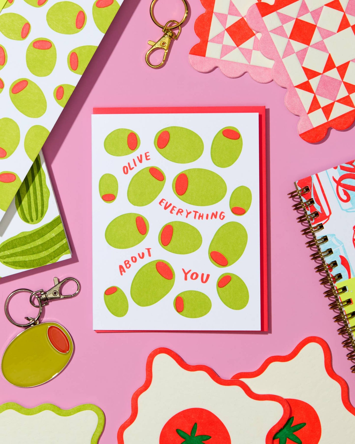 Letterpress Love & Friend Card—Olive Everything About You