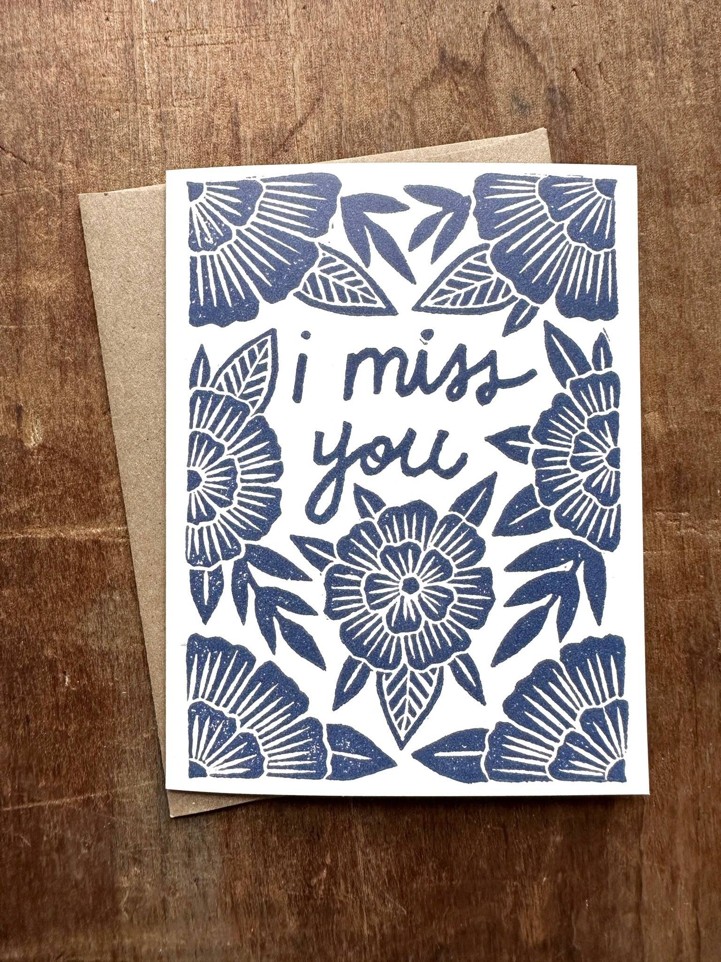 "I Miss You," Greeting Card