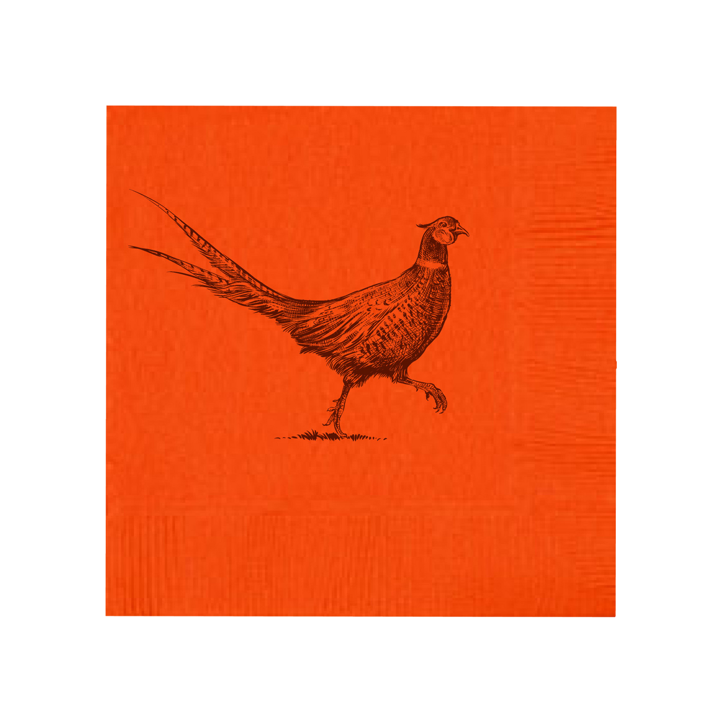 Pheasant Strut Orange Cocktail Napkins