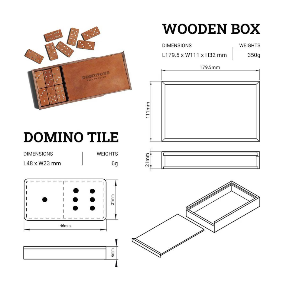 Handcrafted Leather Domino Set