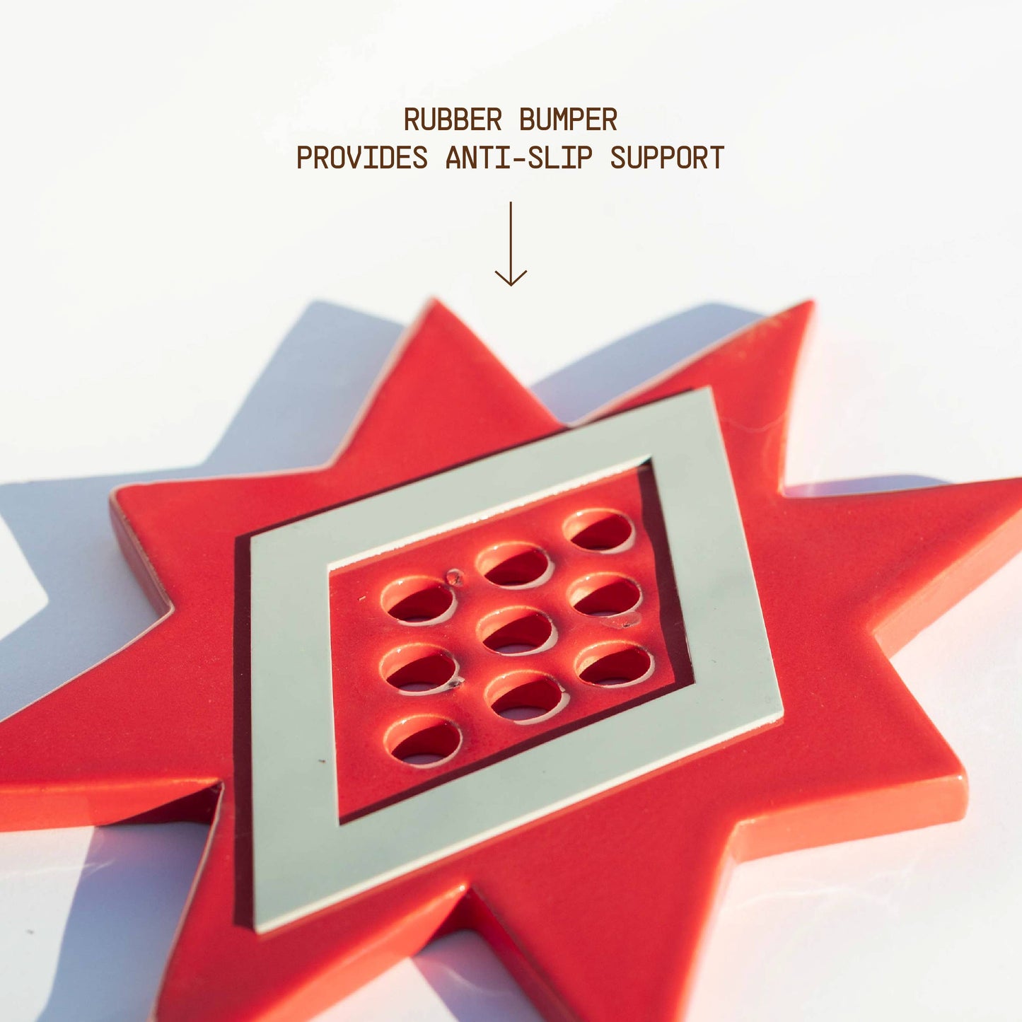 Star Flower Frog  | Ruby Red | Ceramic Lid