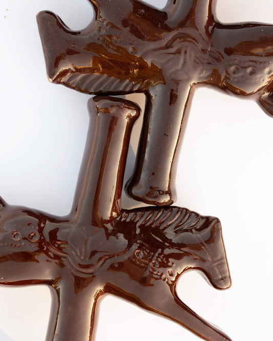 Dala Horse Candlestick Holder | Dark Chocolate