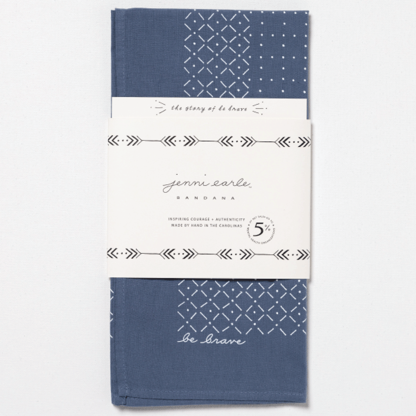 Heritage cotton bandana - “Be Brave” – Made in USA