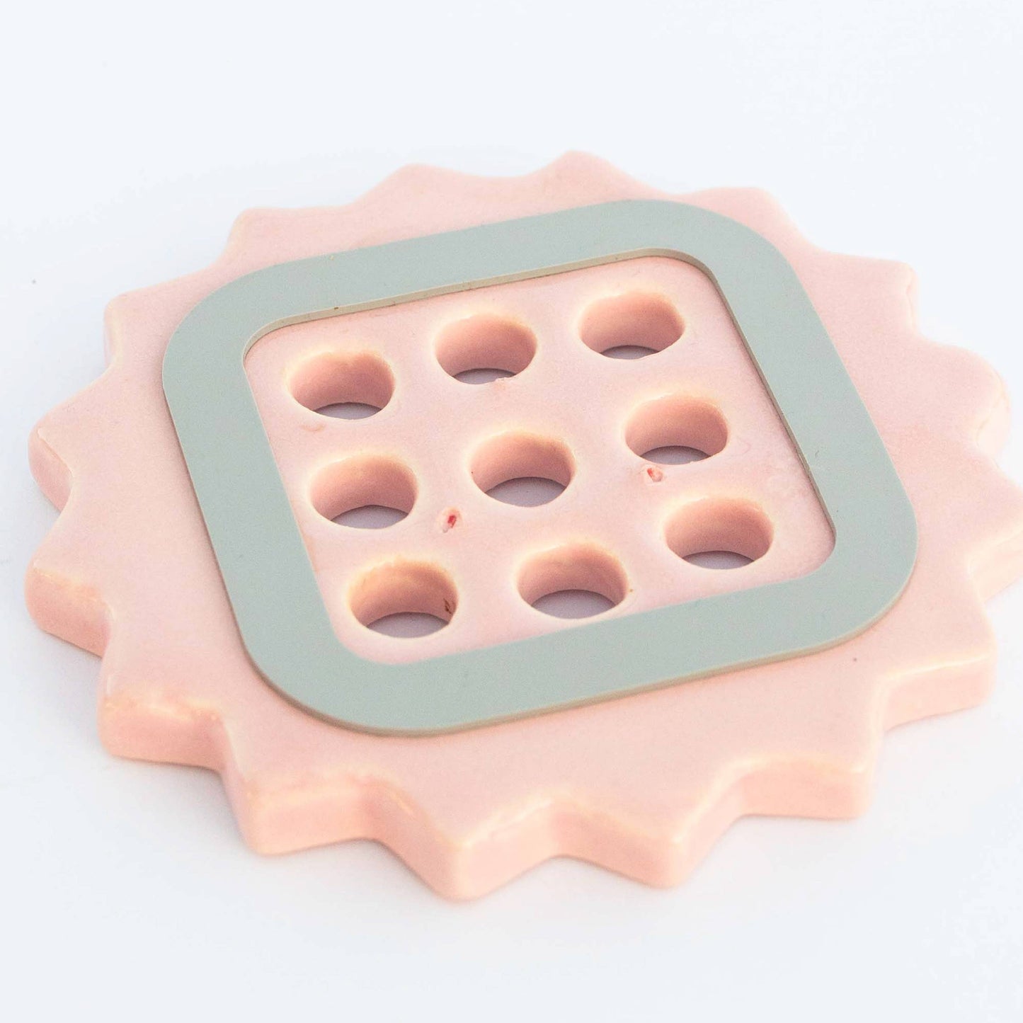 Sunshine Flower Frog | Pink | Ceramic Lid