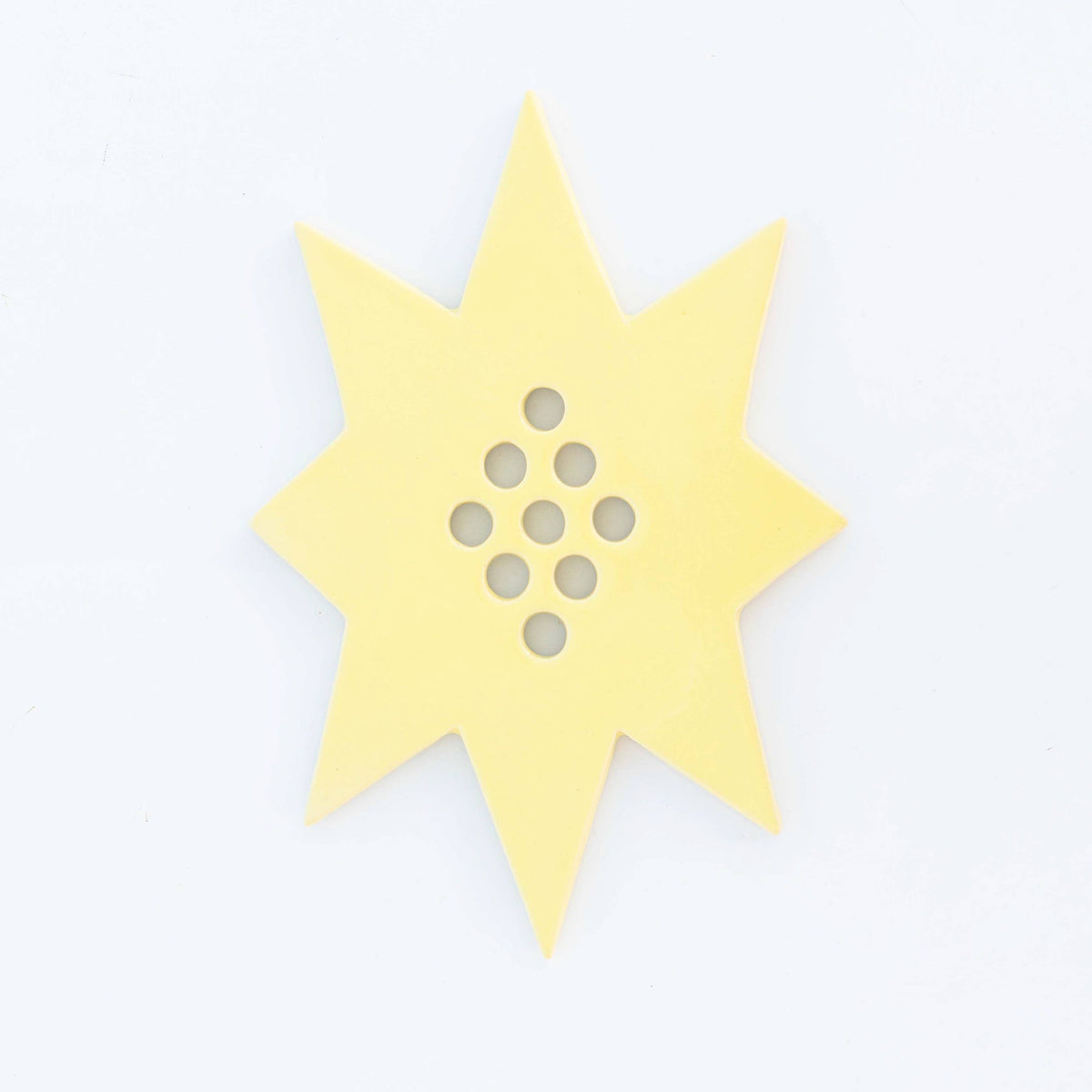 Star Flower Frog  | Butter Yellow | Ceramic Lid