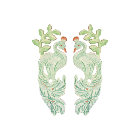 Jade Pavo Earrings